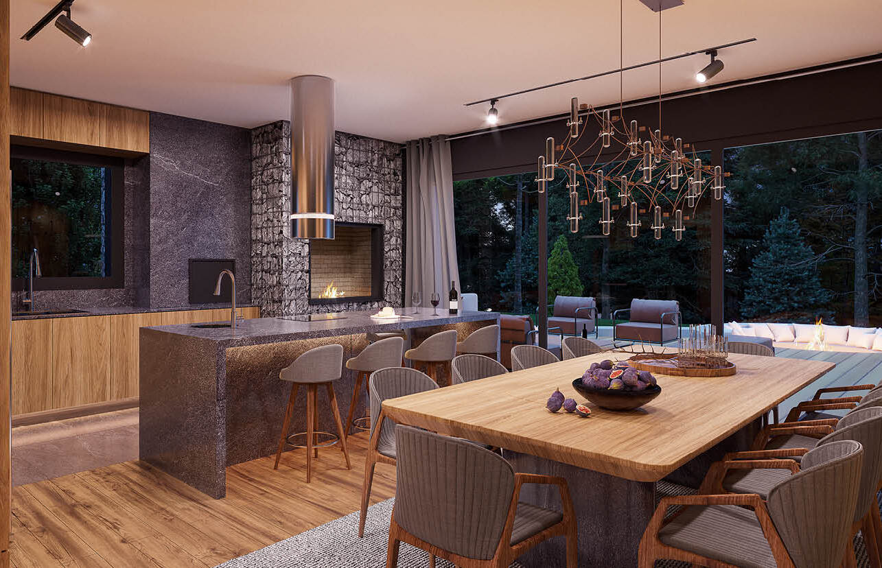 Cozinha e sala de jantar